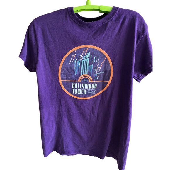 Hollywood Twilight Zone Tower of Terror Ride T Shirt Unisex Sz S Purple Disney - Picture 6 of 6